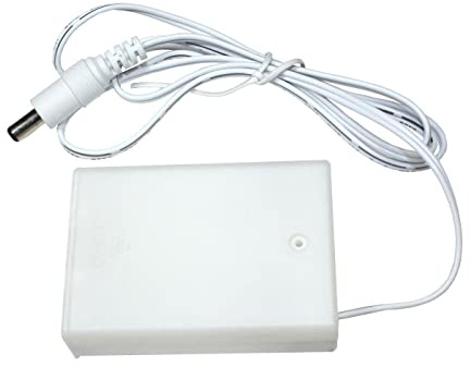 Batteriebox -> DC Stecker 90cm DC Stecker 5,5/2,1mm Weiß 3x AA Batterie 4,5V