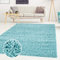 carpet city City ayshaggy Shaggy Teppich Hochflor Langflor Einfarbig Uni Türkis Weich Flauschig Wohnzimmer, Größe: 200 x 200 cm Quadratisch, 200 cm x 200 cm, csha-500-turkis-200x200