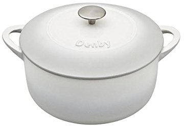 Denby Kasserolle aus Gusseisen, rund, 4 l, mittelgroß