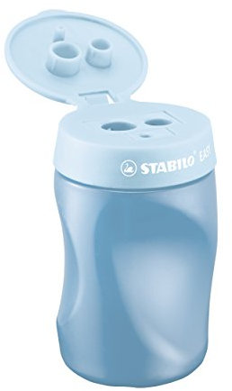 STABILO - Ergonomischer Dosen-Spitzer für Linkshänder - EASYsharpener - 3 in 1 - blau
