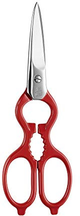 ZWILLING 43924-200 Forged Multi-Purpose Kitchen Shears, Stainless Steel, Red