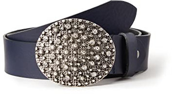 MGM Damen Gürtel Tanja, Einfarbig, Gr. 95 cm, Blau (marine 5)