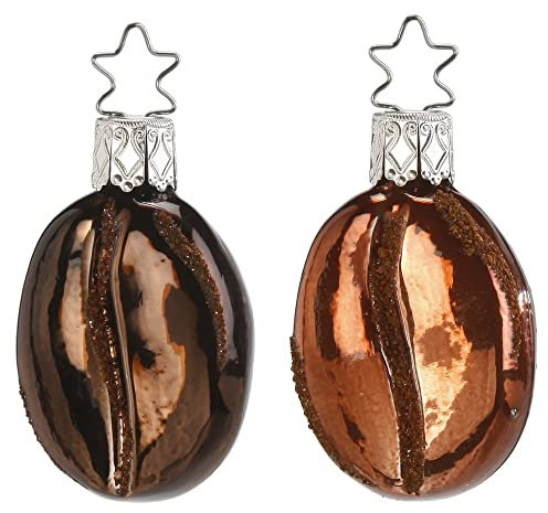 Inge-glas Kaffeebohnen Baumschmuck, Glas, 5.5 cm, Weihnachten, Weihnachtsbaumschmuck