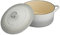 Denby - Natural Canvas White Cast Iron Casserole Dish - Dutch Oven, Oven Safe Pot, Enamelled - 26cm, 5.4L Capacity - Round