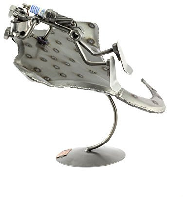 Steelman24 I Schraubenmännchen Taucher Mit Rochen I Made in Germany I Handarbeit I Geschenkidee I Stahlfigur I Metallfigur I Metallmännchen