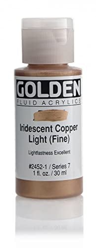 Pro-Art Golden Fluid Acrylic Paint 1 oz-Iridescent Copper Light