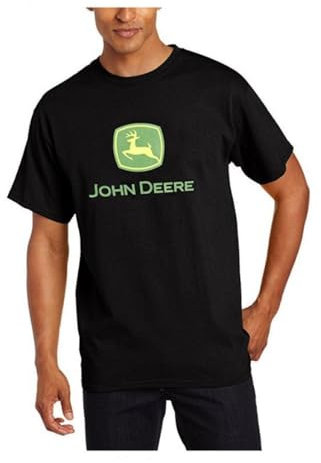 John Deere Herren Klassisch T-Shirt, Schwarz, X-Large