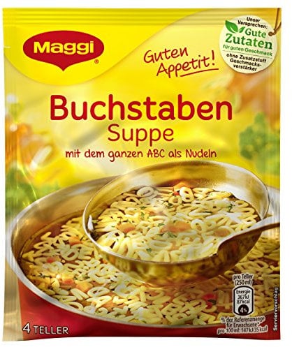 Maggi Guten Appetit Buchstabensuppe, 16er Pack (16 x 1000 ml Beutel)