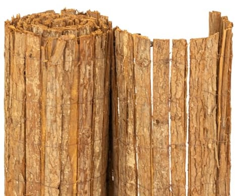 NOOR Rindenmatte COUNTRY - Sichtschutzmatte Rindenzaun - Natur 1,8 x 3,0 m