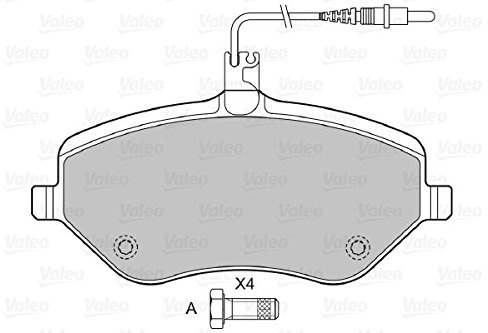 Valeo 4er-Set Bremsbeläge 601072, Vorderachse