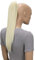 CAISHA 50cm Clip on Zopf Haarteil Pferdeschwanz Haarverlängerung Kunsthaar Glatt Platinblond H71