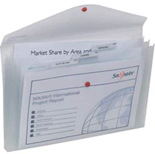 Snopake 14966 - Polyfile Trio Wallet File Foolscap Clear PK5