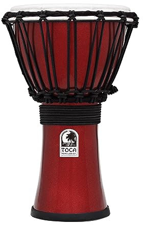 TOCA TFCDJ-7MR 7-Inch Freestyle Colorsound Djembe - Metallic Red