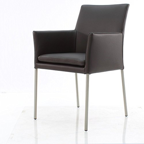 SIX Armlehnstuhl Lederstuhl Ledersessel Ricco Braun