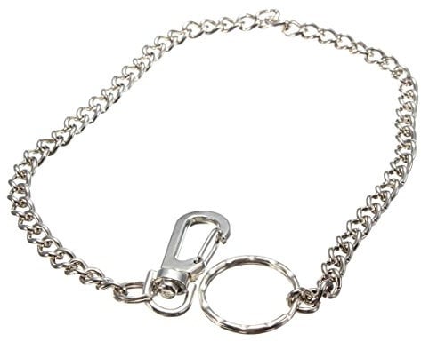 38cm Long Hipster Strong Metal Curb link chain Ring Keyring Keychain Key Chain Silver Key Wallet Belt Ring Clip Key Fob Keyfob