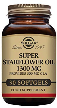 Solgar Super Starflower Oil 1300 mg - 30 Softgels | Rich in GLA (Gamma-Linolenic Acid) - Supports Healthy Skin & Hormonal Balance - High Potency Formula