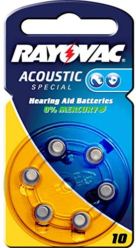 60 St. RAYOVAC 4610 Acoustic 10 - für alle Hörgeräte mit Batterietyp 10