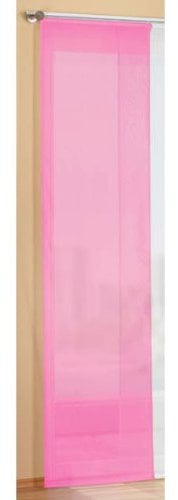 Gardinenbox Preisgünstiger Flächenvorhang Schiebegardine, transparent, unifarben, mit Zubehör, 245x60, Rosa, 85589
