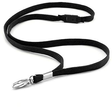 CKB Ltd 10x Premium Black Schwarz Lanyard Band Halsband Neck Strap Swivel Metall-Klipp For ID Card Ausweiskartenhalter Holder 84cm