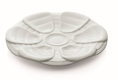 TAMLED Austernteller Porzellan 25 cm für 6 Austern
