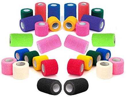 Prairie Horse Supply Vet Rap Medizinisches Erste-Hilfe-Klebeband, selbstklebend, für Knöchel, Handgelenk, Verstauchungen und Schwellungen, 12 Stück