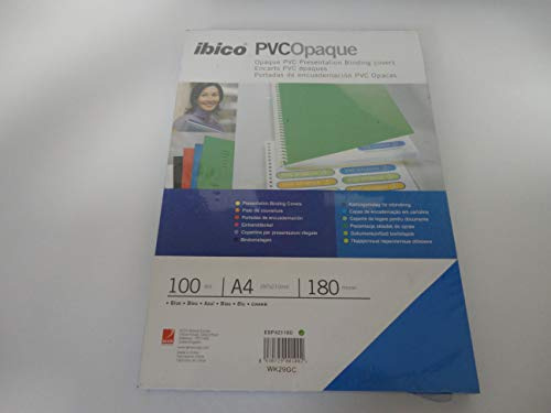 GBC ESP421160 Einbanddeckel A4, PVC Opaque, 200 my, 100 Stück, glänzend blau