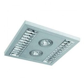 CLE Rasterleuchte Colosseum 2x 70W/2 x 55W alu grau
