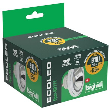 Beghelli BEG56027 Lampada Led, G53, 12 watts, Multicolore