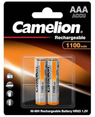 Micro-Akku CAMELION 1,2 V, 1100 mAh, Typ AAA, NiMH, 2er Blister