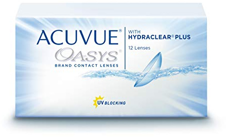 ACUVUE OASYS 2-Wochen-Kontaktlinsen für Tag und Nacht mit -0.50 dpt und BC 8.8 – UV Schutz, Austrocknungsschutz und extrem Komfortables Tragegefühl – 12 Linsen