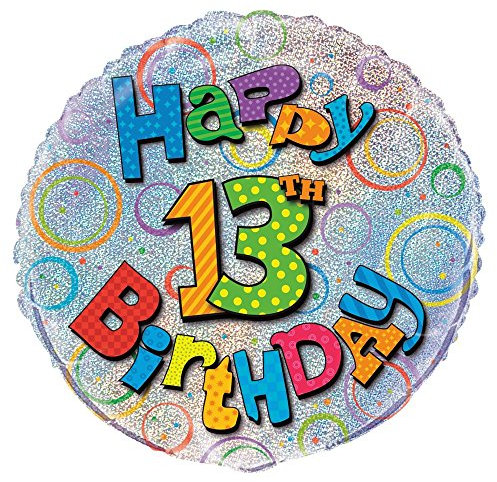Folien-Geburtstags-Luftballon - 45 cm -Happy 13th Birthday