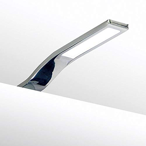 kalb Material für Möbel LED Aufbauleuchte Schrankleuchte Schrankbeleuchtung Vitrinenbeleuchtung Bad SET, Auswahl:3er SET, Lichtfarbe:tageslichtweiss, Oberfläche:verchromt