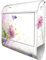 banjado® Design Briefkasten mit Glitzernde Wiese 38,5x46,5x13cm & 2 Schlüssel - Briefkasten Stahl weiß mit Zeitungsfach pulverbeschichtet - Postkasten A4 Einwurf inkl. Montagematerial