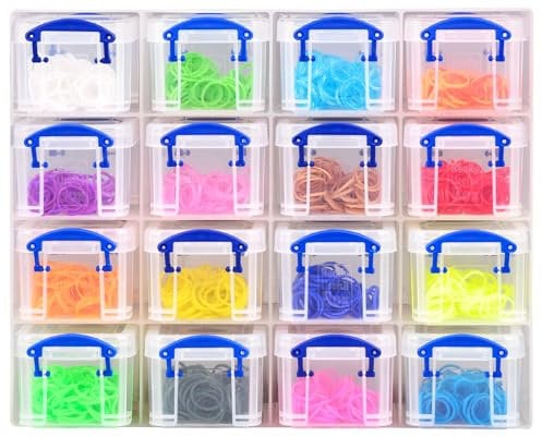 16 x 0.14 LITRE PLASTIC ORGANISER TOOL STORAGE BOX SET