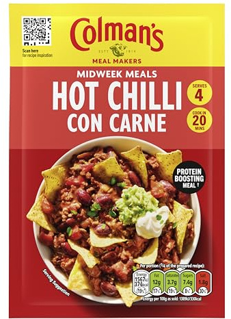 Colman's Midweek Meals Hot Chilli Con Carne Meal Maker mix perfect with white rice for a protein-boosting meal† 37 g