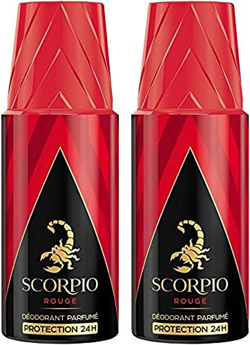 Scorpio - Déodorant Homme - Rouge - 150 ml - Lot de 2