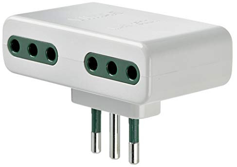 Vimar RI.01161B Adattatore multispina a 4 uscite, spina S11,4 prese P11, bianco