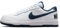 NIKE Herren Big Low Basketballschuhe, White/Midnight Navy, 38.5 EU