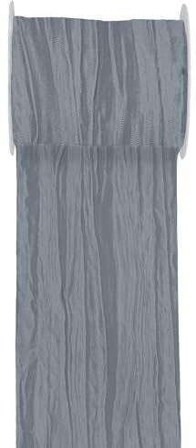 Unbekannt 15m Fripe TAFT 100mm Tischläufer Creme Grau Taupe Beige Tischdeko Hochzeit Kommunion Konfirmation, Farbe:Grau