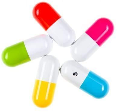 Bolígrafos en forma de cápsula de medicamento, un regalo genial para farmacéuticos, médicos o enfermeros, tinta negra