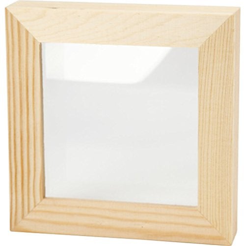 Creativ 3D-Rahmen aus Holz, Beige, 12,3 x 12,3 cm, 1 Stück, 575610