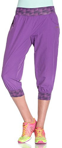 Zumba Fitness Damen Hose Capri Pants, Cut N Paste Purple, XS