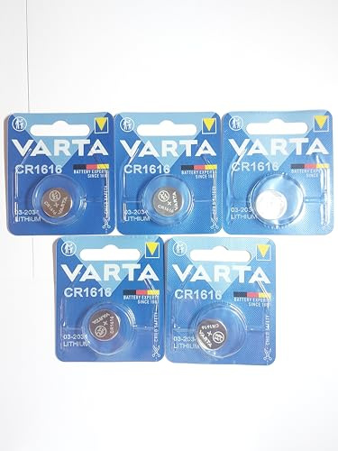 Lot de 5 Pile bouton Lithium CR 1616
