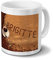 printplanet Tasse mit Namen Brigitte - Motiv Kaffeebohnen - Namenstasse, Kaffeebecher, Mug, Becher, Kaffeetasse - Farbe Weiß
