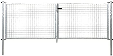 Alberts 602918 Wellengitter-Doppeltor | verschiedene Breiten und Höhen | feuerverzinkt | Pfosten 60 mm | Höhe 100 cm | Breite 300 cm