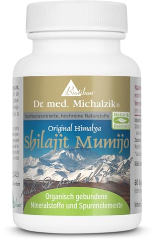 Shilajit Mumijo Dr. Michalzik, 800 mg Mumijo Shilajit, 60 Kapseln | 800 mg Shilajit Mumijo • vegane Kapseln • eigene deutsche Produktion • ohne Zusätze