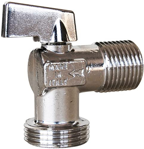 Boutique SFERACO Robinet machine à laver - équerre - quart de tour - chromé 15x21 MM - Robinetterie salle de bain