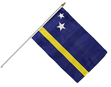 Flaggenfritze® Stockflagge Curacao - 30 x 45 cm