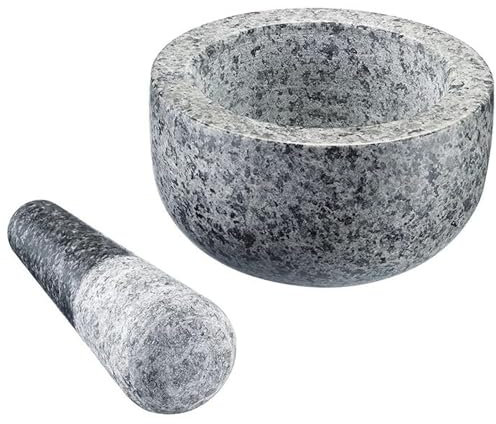 Westmark Mortier avec Pilon en Granit Naturel, grand, Diamètre intérieur: env. 9,5 cm, Gris, 69602260