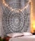 RAJRANG Mandala Wandteppich Elefant Boho Tapestry, Schwarz Weiß Baumwolle, 228.6x213.4 cm